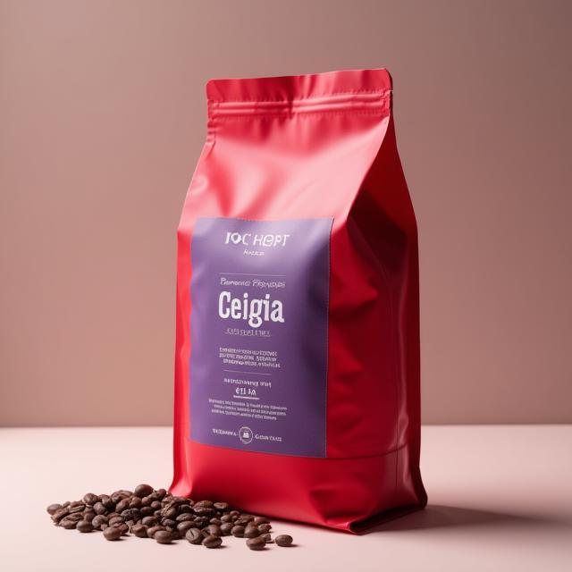 A bag of Kenya AA single-origin coffee beans